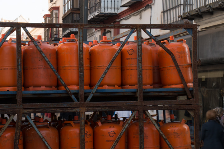 Gasflasche von Repsol, Spanien